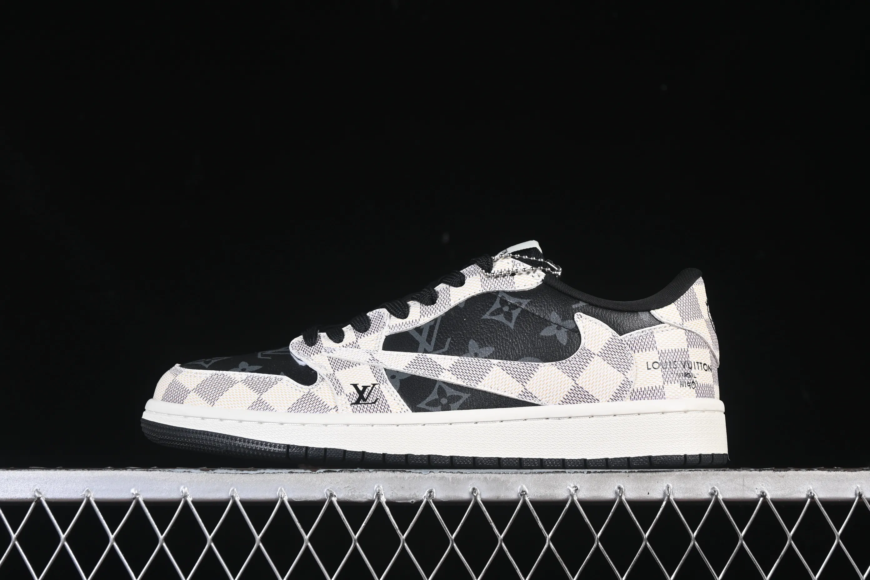 All categories Air Jordan Jordan series basketball shoes Air Jordan 1 Low High-end customized low-top sneakers Travis Scott x Fragment Design x Air Jordan 1 Low OG SP AJ1 Joe 1 LV joint plaid fog gray low-top cultural casual sneakers SC0601-050
